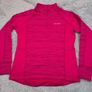 Avalanche‎ Sweatshirt Womens XL Pink Active Thumb Hole Quarter Zip Running